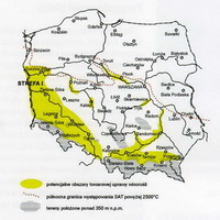 Mapka najlepszych w Polsce teren�w pod upraw� winoro�li